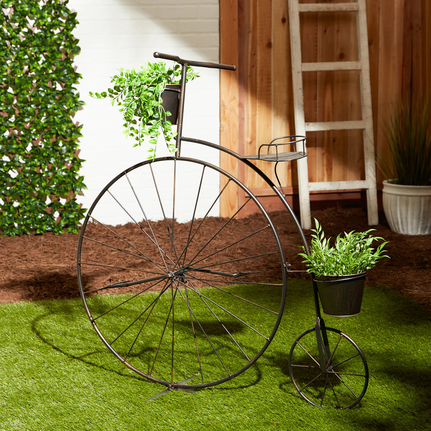 OLD-FASHIONED BICYCLE PLANT STAND