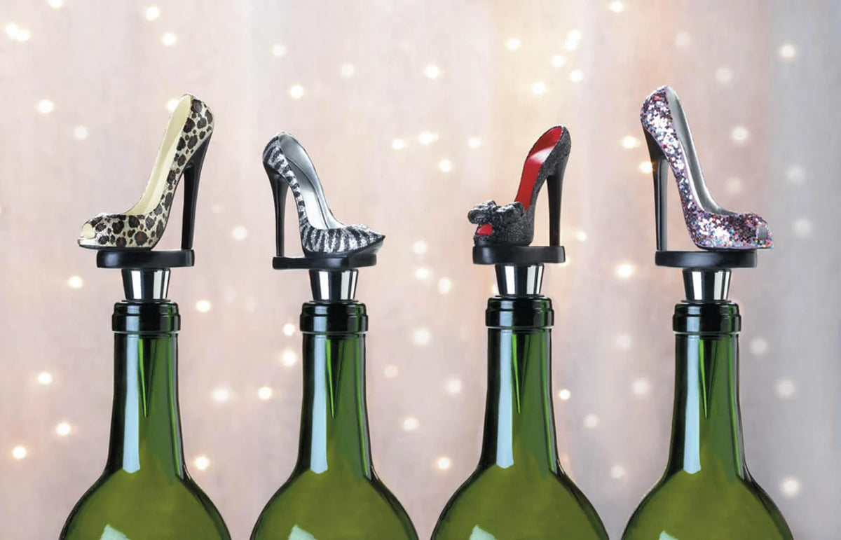 Glitter Shoe Wine Bottle Stopper