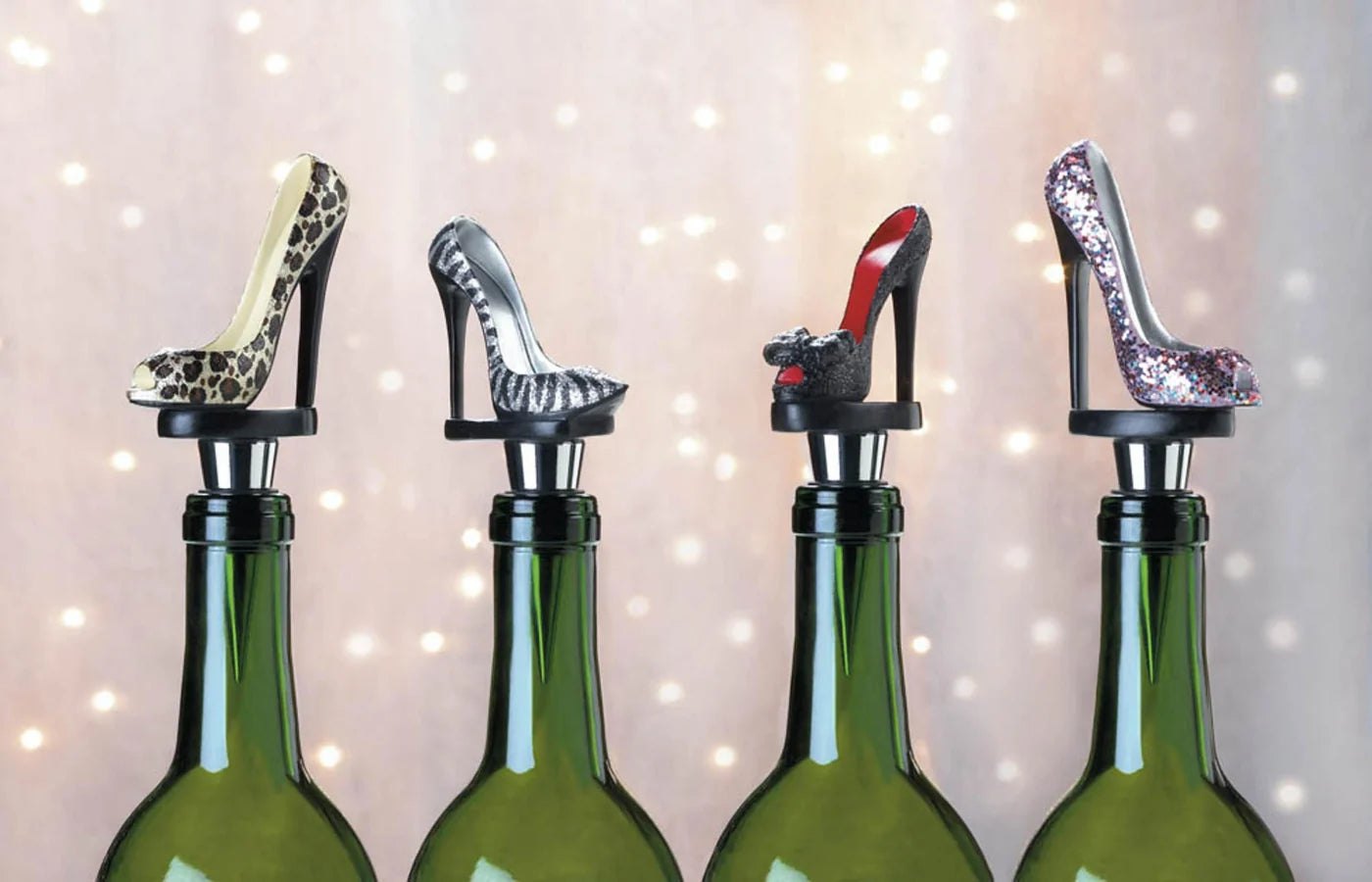 Glitter Shoe Wine Bottle Stopper