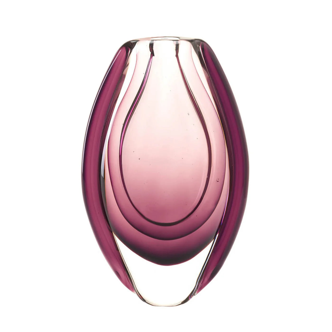WILD ORCHID ART GLASS VASE