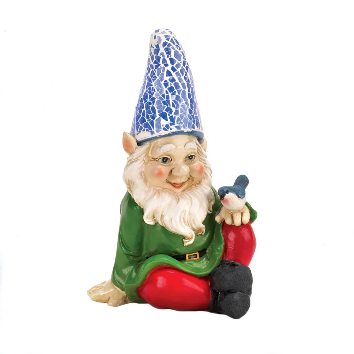 Cheery Gnome Solar Statue