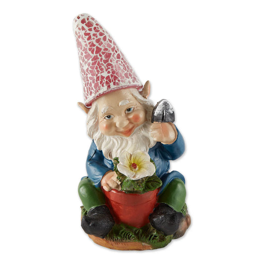 GARDENING GNOME SOLAR STATUE