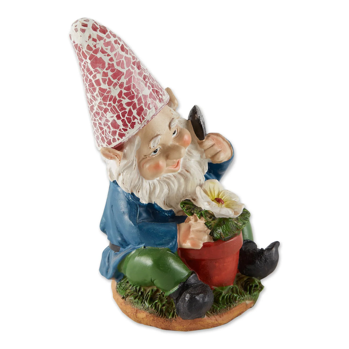 Gardening Gnome Solar Statue