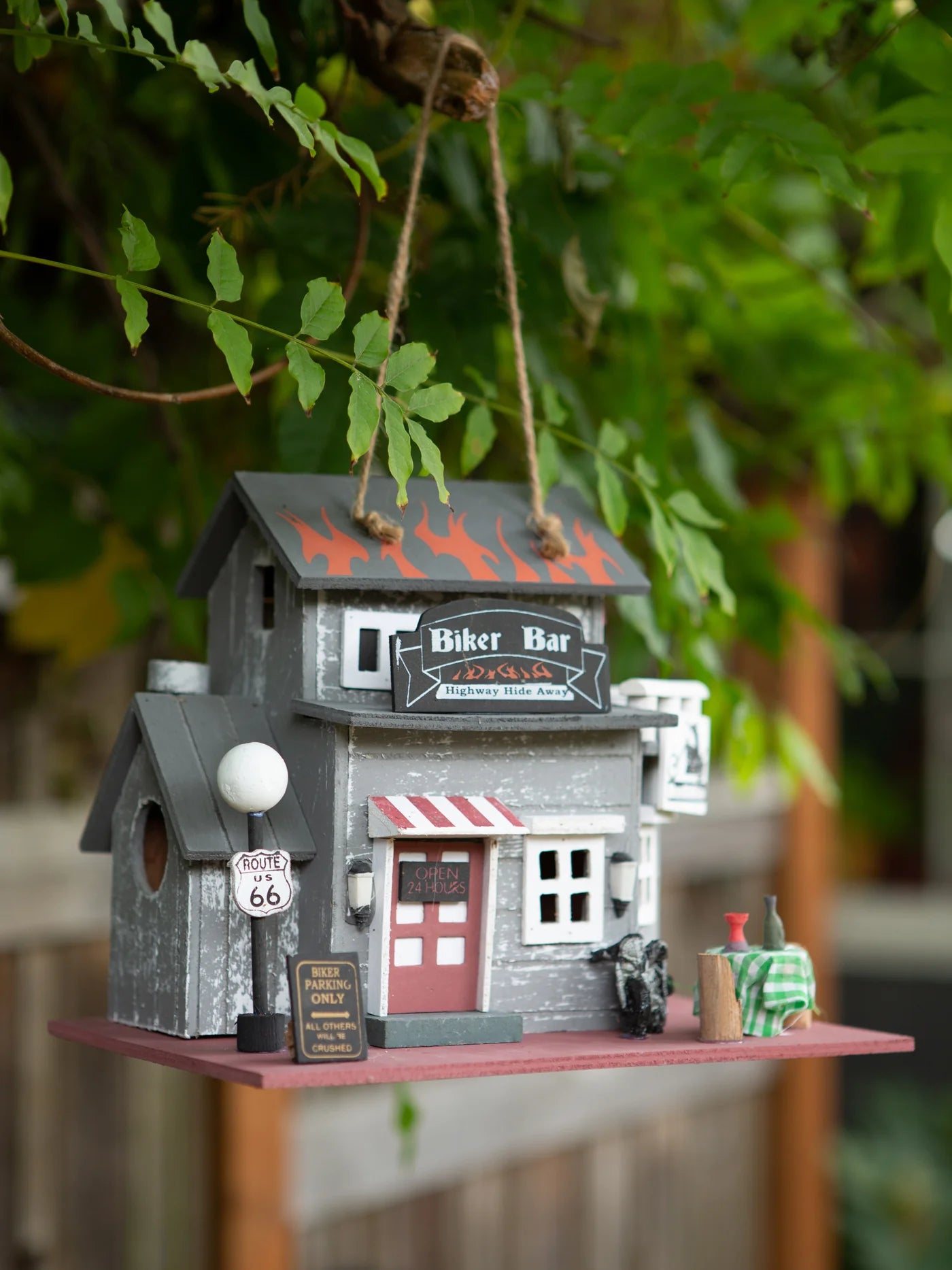 ROUTE 66 BIKER BAR BIRDHOUSE