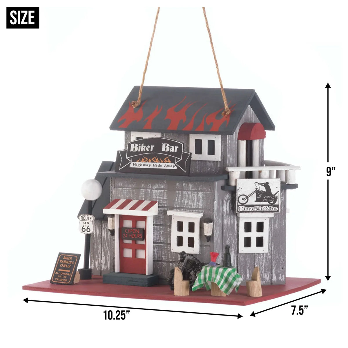 Route 66 Biker Bar Birdhouse