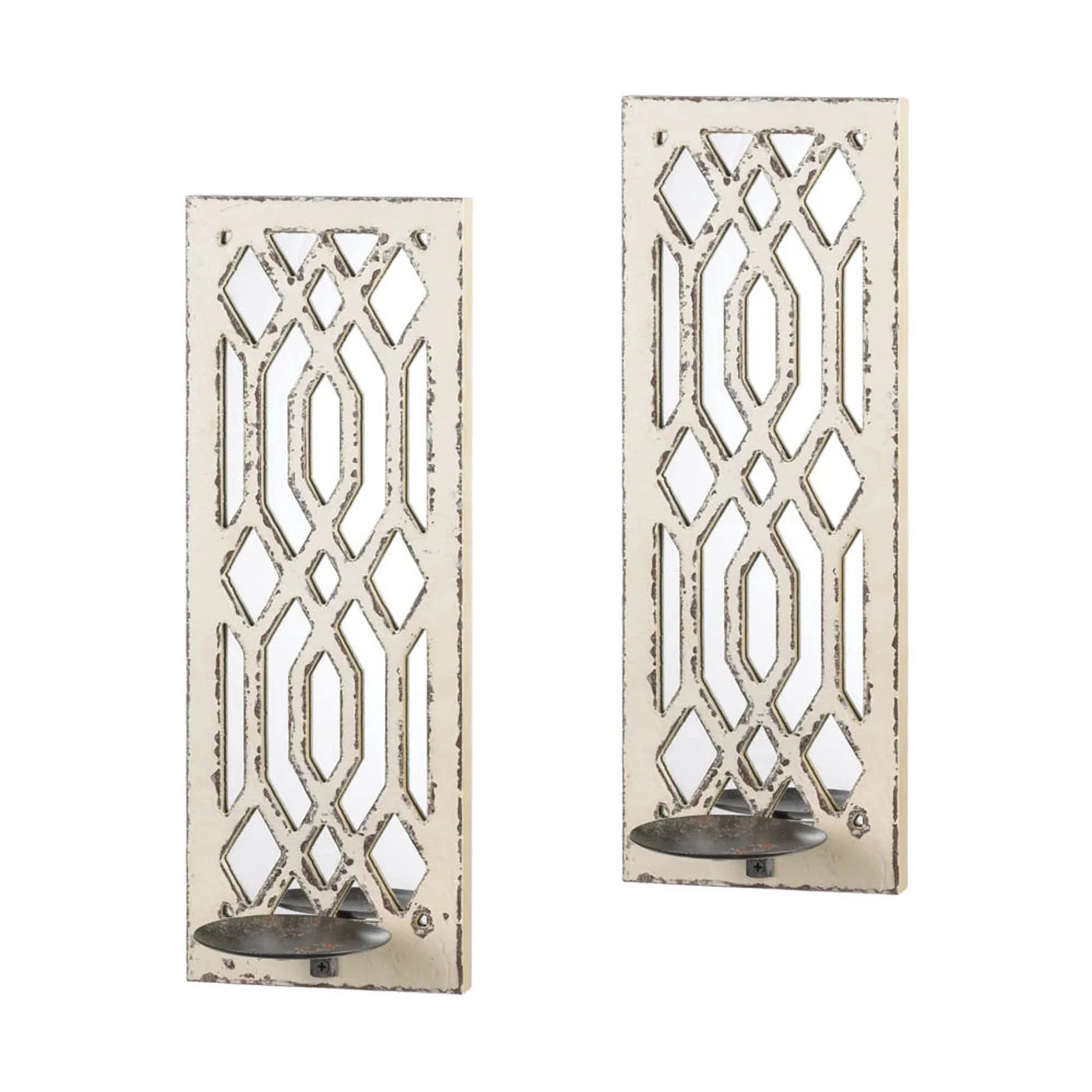 DECO MIRROR WALL SCONCE SET