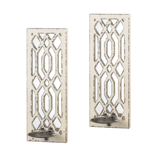 DECO MIRROR WALL SCONCE SET