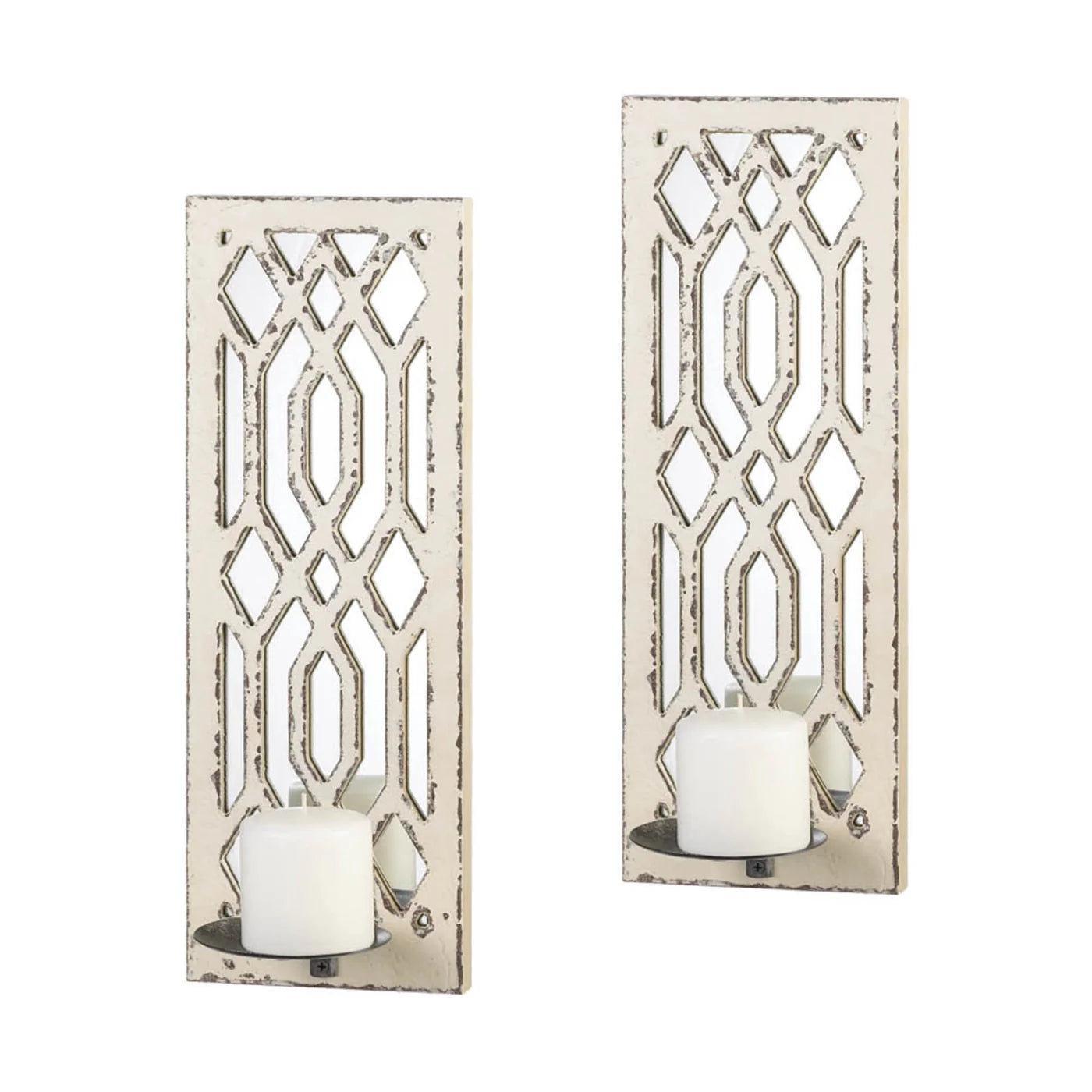 DECO MIRROR WALL SCONCE SET