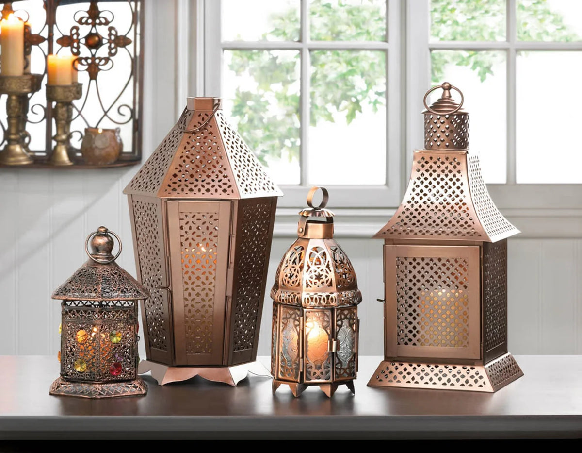 Labyrinth Pewter Lantern