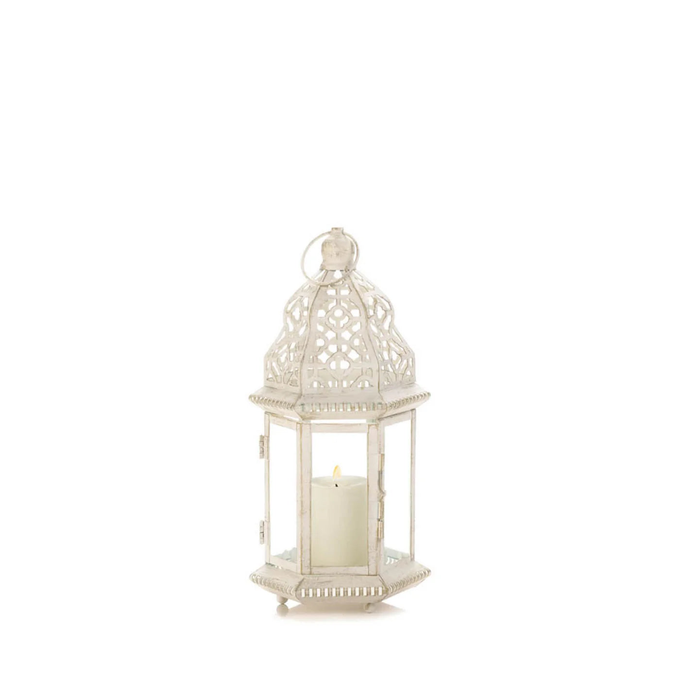 SUBLIME DISTRESSED WHITE LANTERN