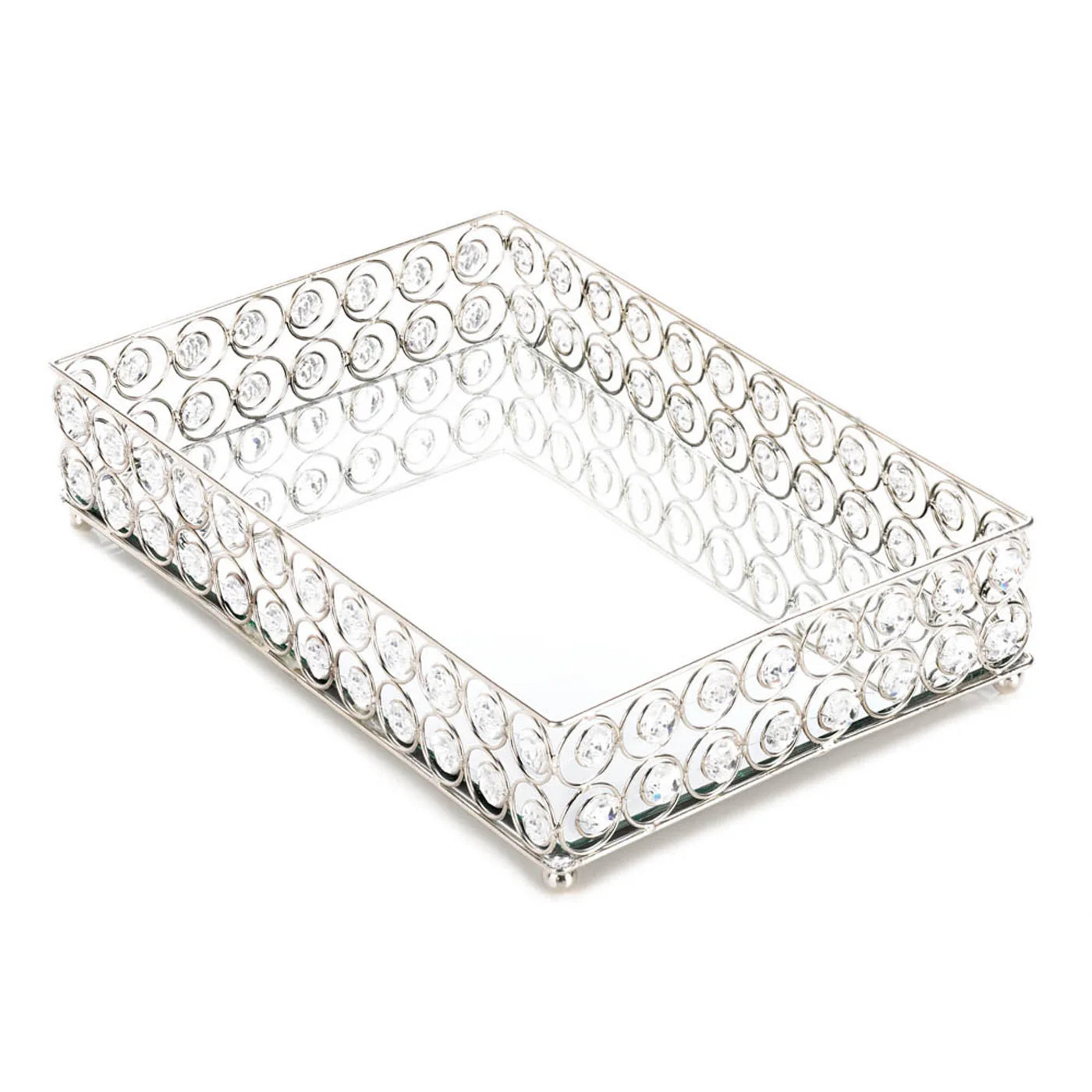 SHIMMER RECTANGULAR JEWELED TRAY