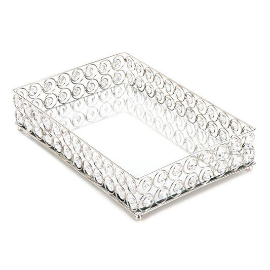 SHIMMER RECTANGULAR JEWELED TRAY