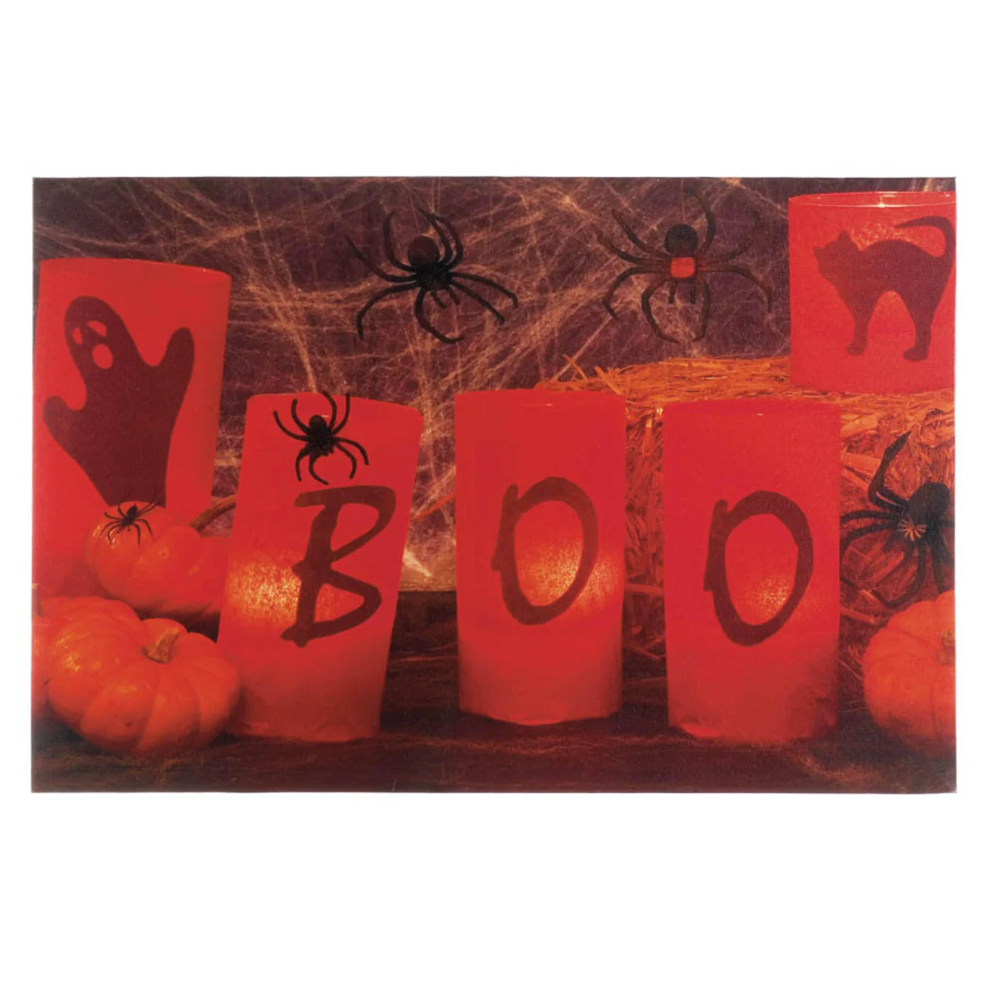 BOO HALLOWEEN LED WALL ART
