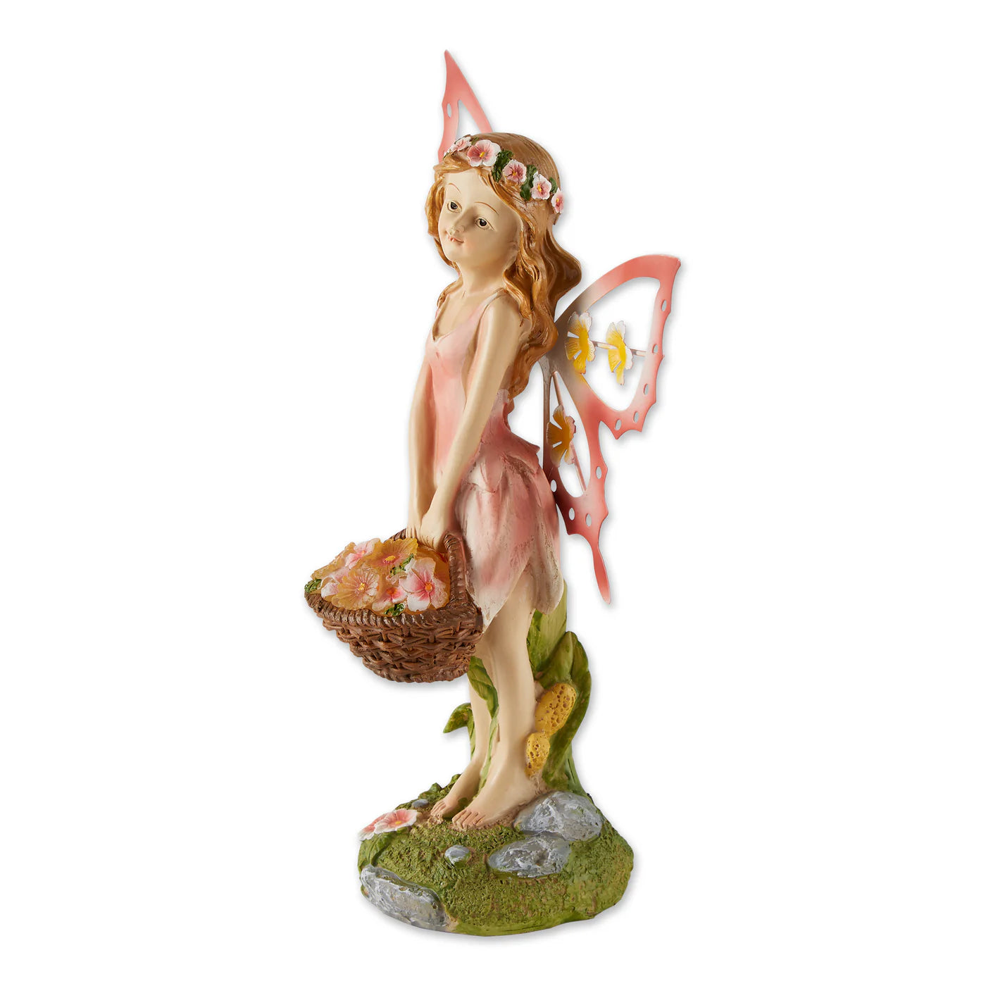 SOLAR PINK FAIRY GARDEN FIGURINE