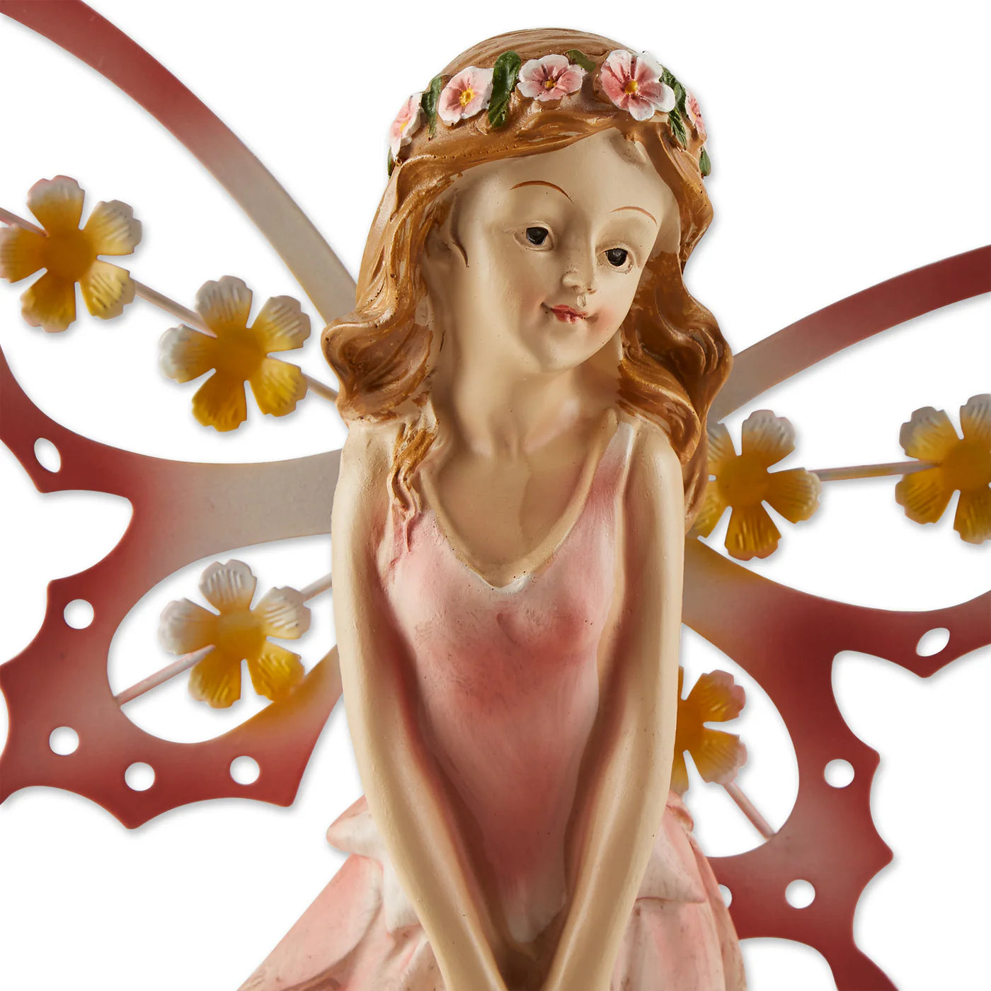 SOLAR PINK FAIRY GARDEN FIGURINE
