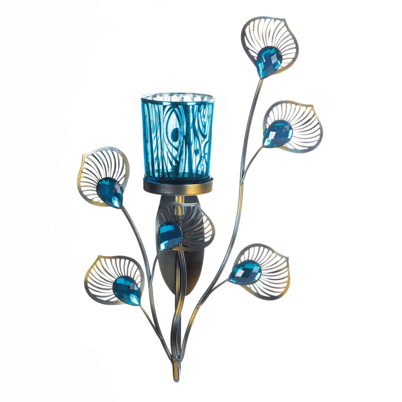 PEACOCK INSPIRED SINGLE SCONCE