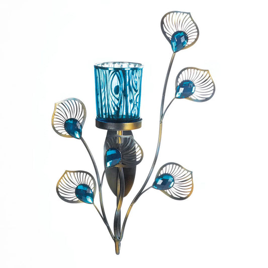 PEACOCK INSPIRED SINGLE SCONCE