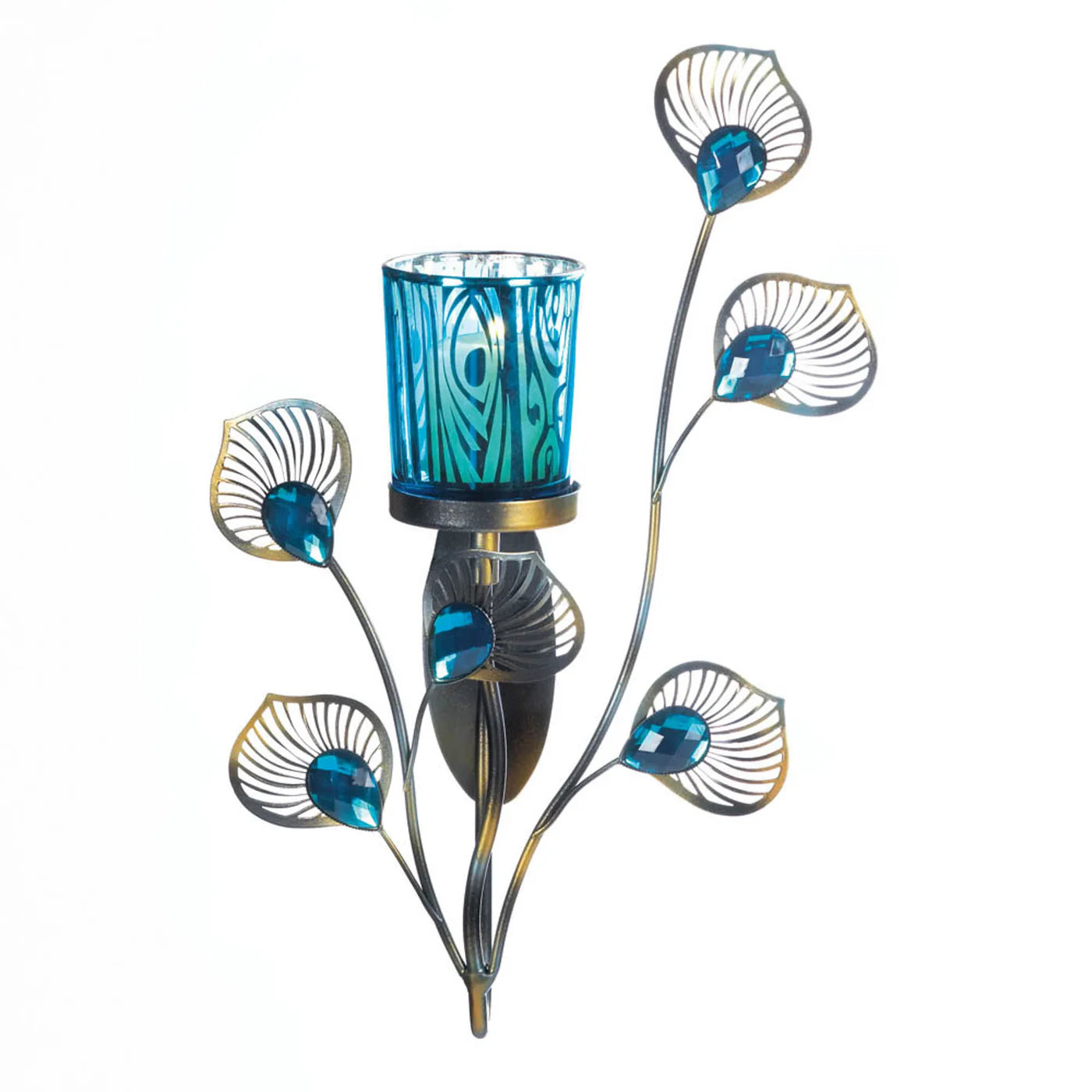 PEACOCK INSPIRED SINGLE SCONCE