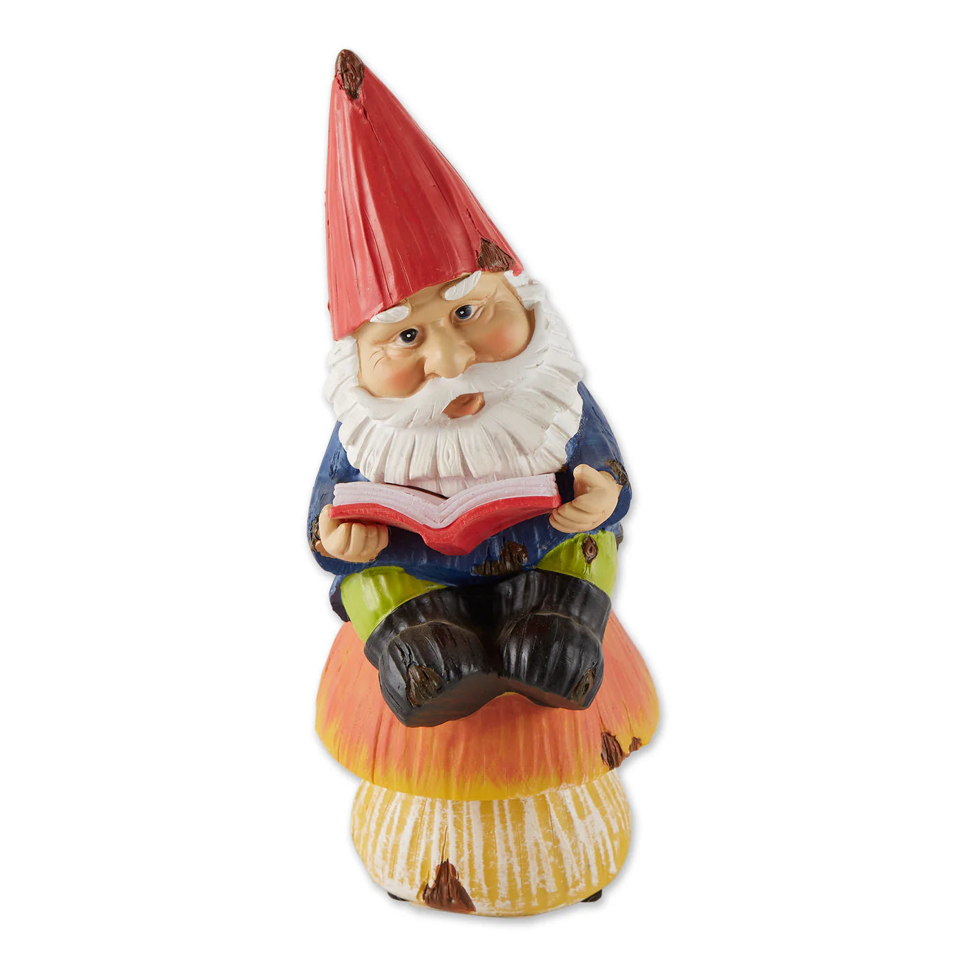 SOLAR BOOKWORM GNOME FIGURINE
