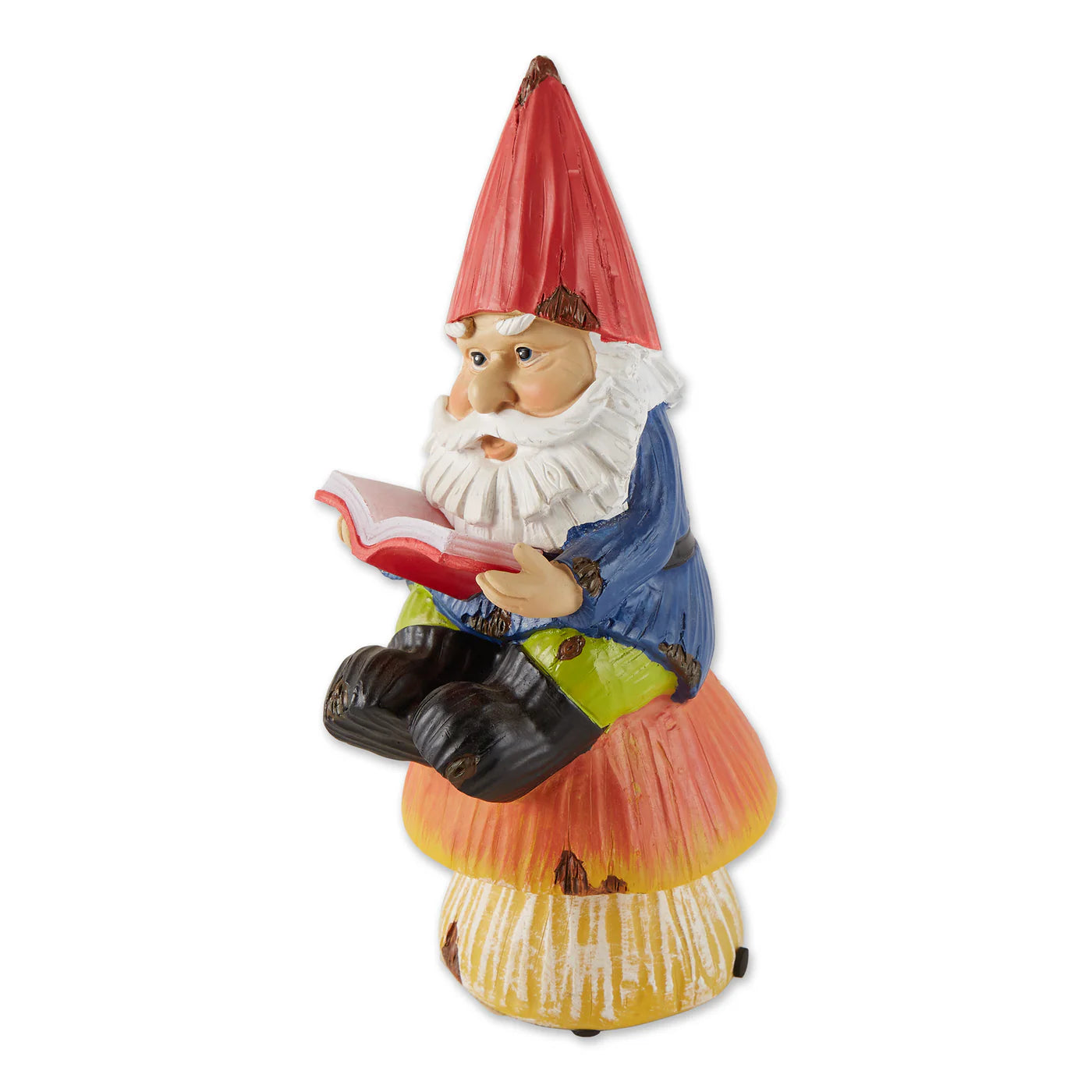 SOLAR BOOKWORM GNOME FIGURINE