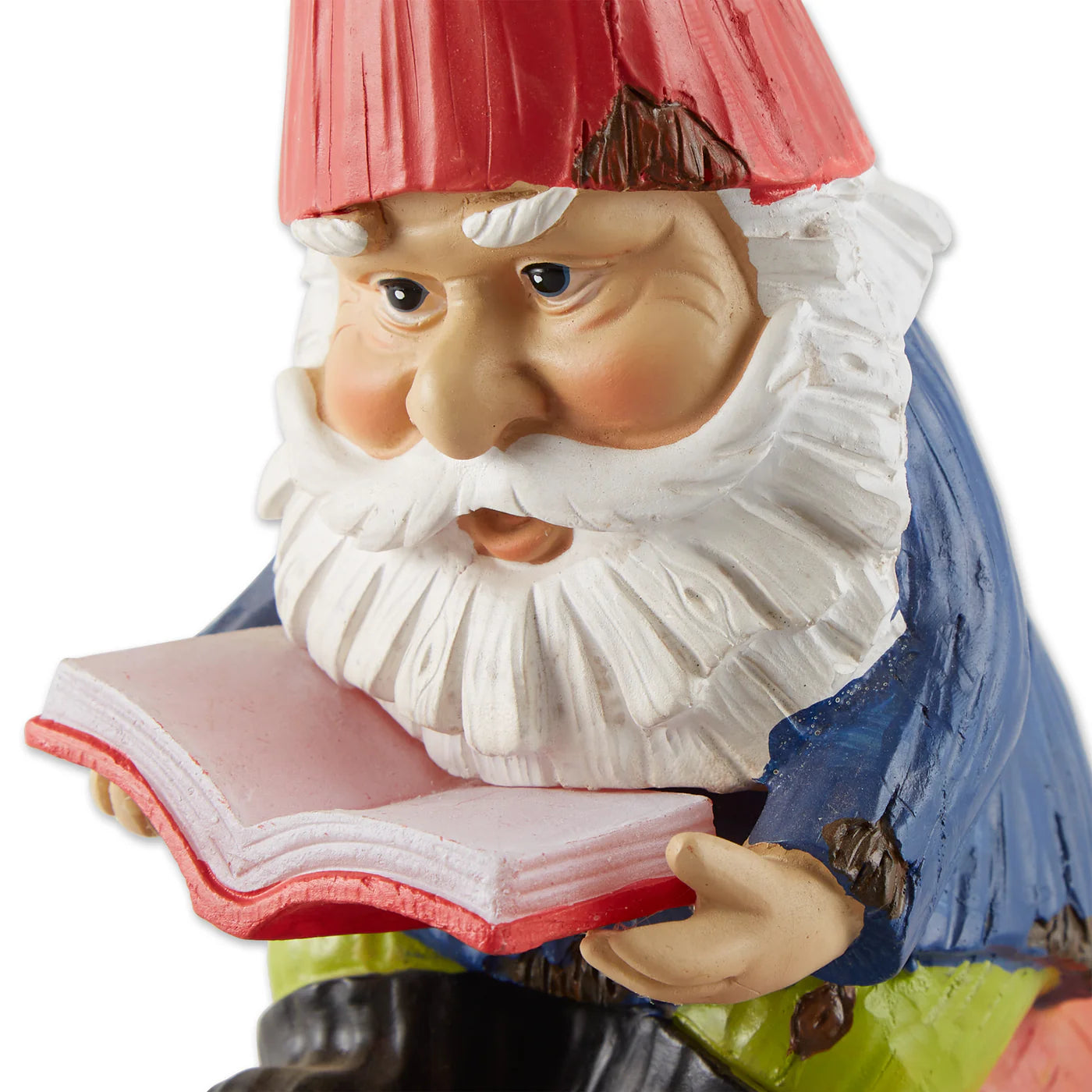 SOLAR BOOKWORM GNOME FIGURINE