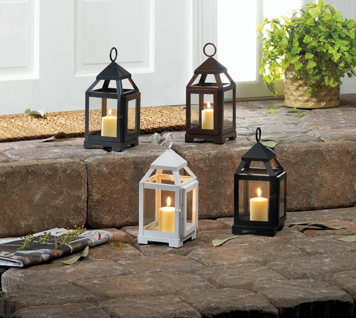 Black Mini Contemporary Lantern