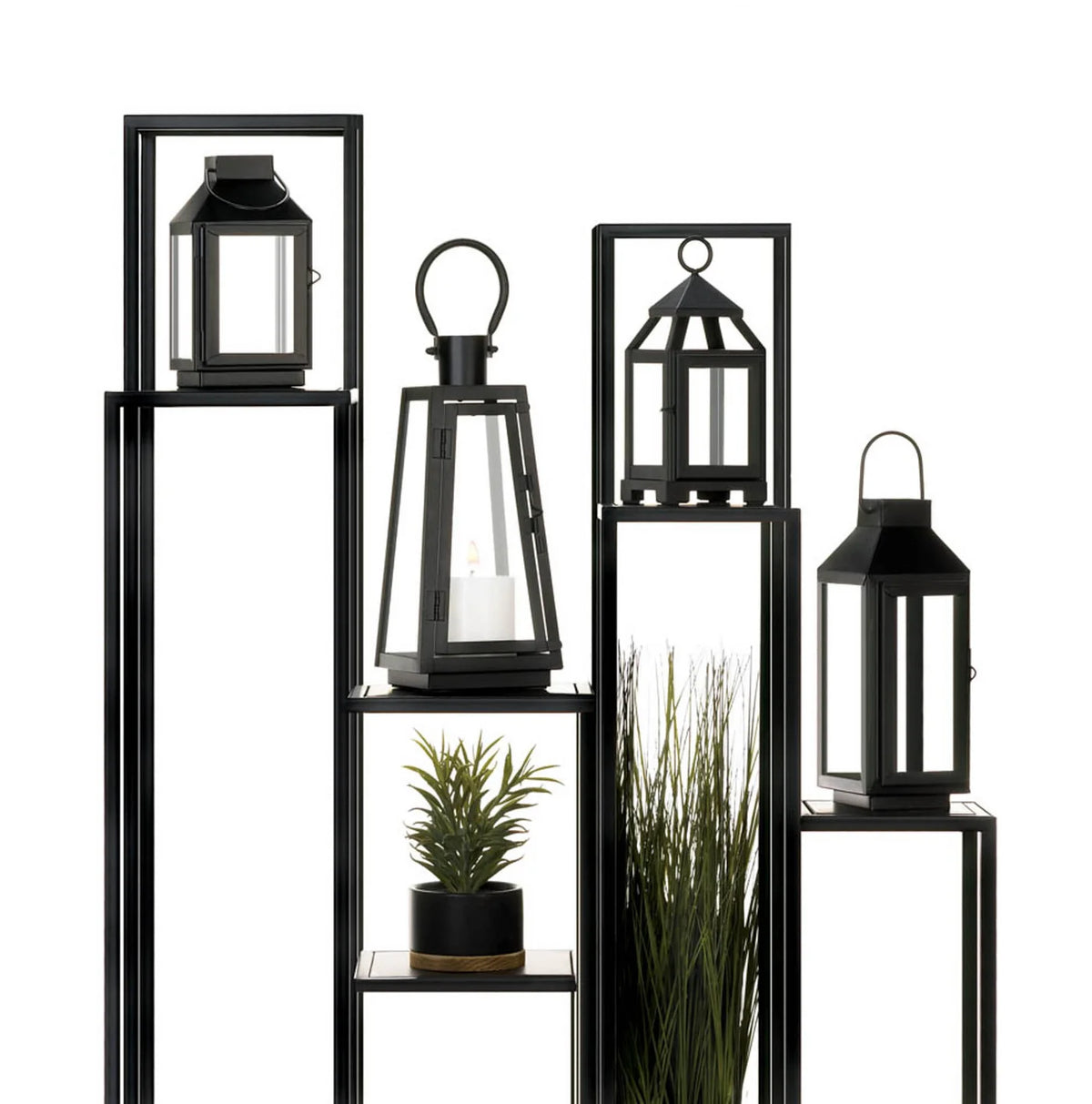 Black Mini Contemporary Lantern