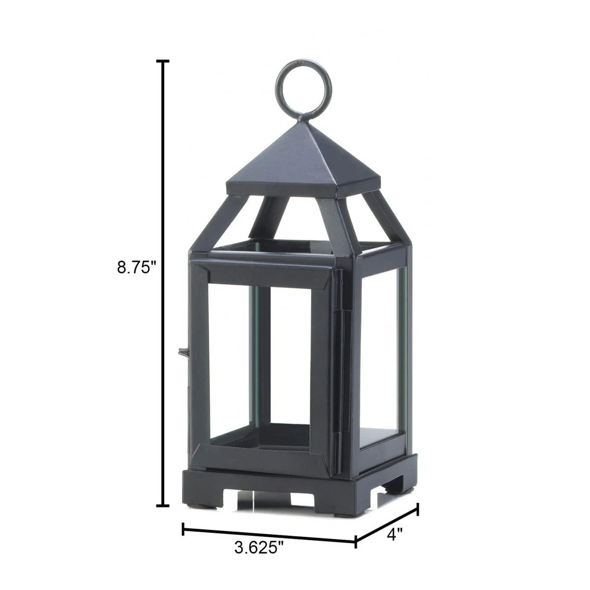 Black Mini Contemporary Lantern