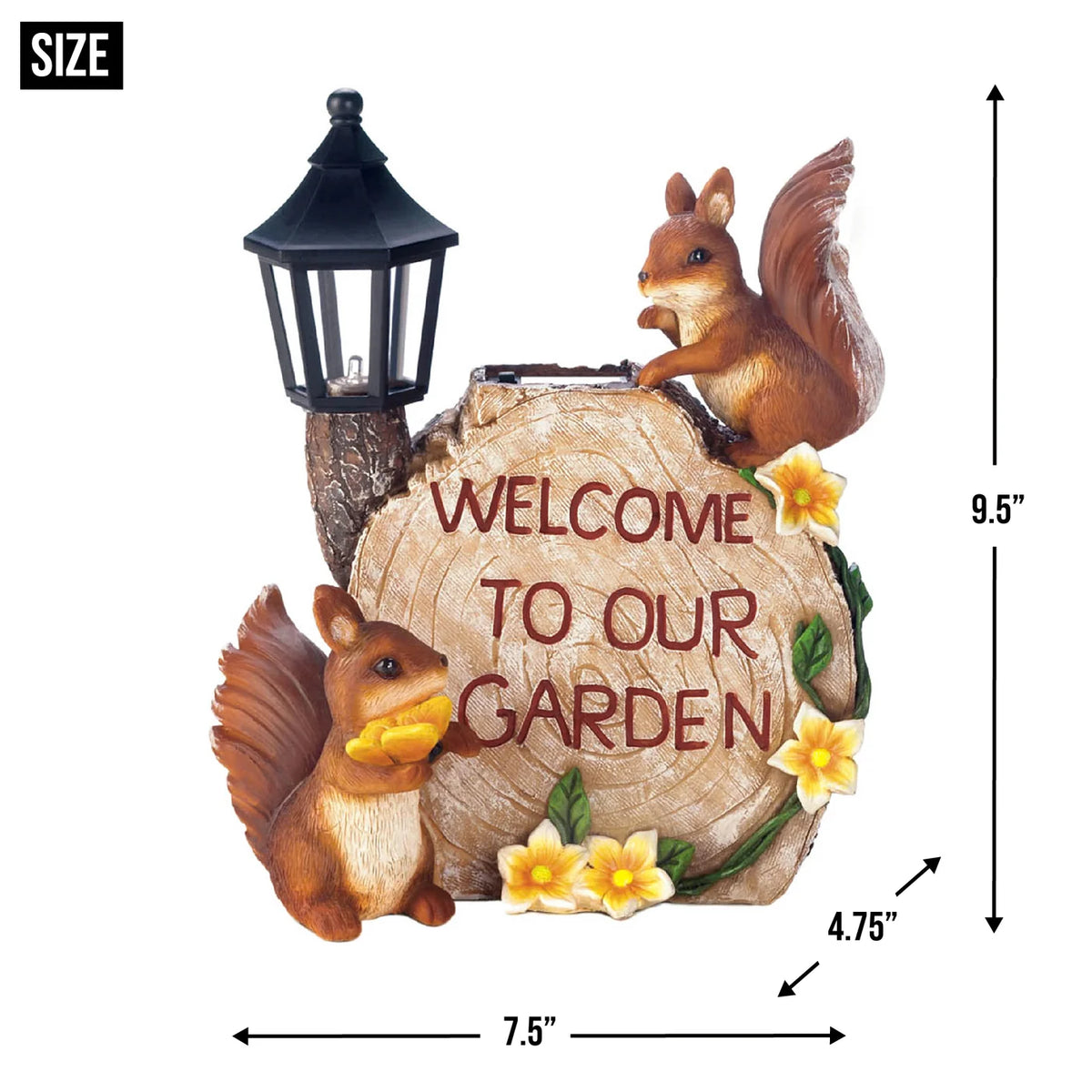 Solar Welcome to Our Garden Squirrels