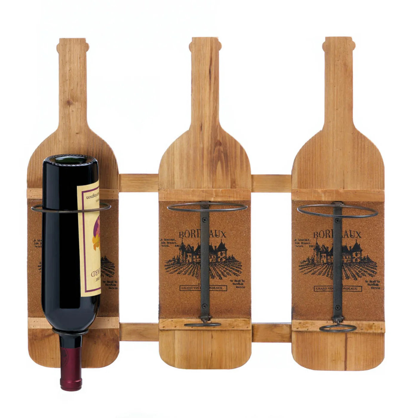BORDEAUX WOODEN WINE BOTTLE HOLDER