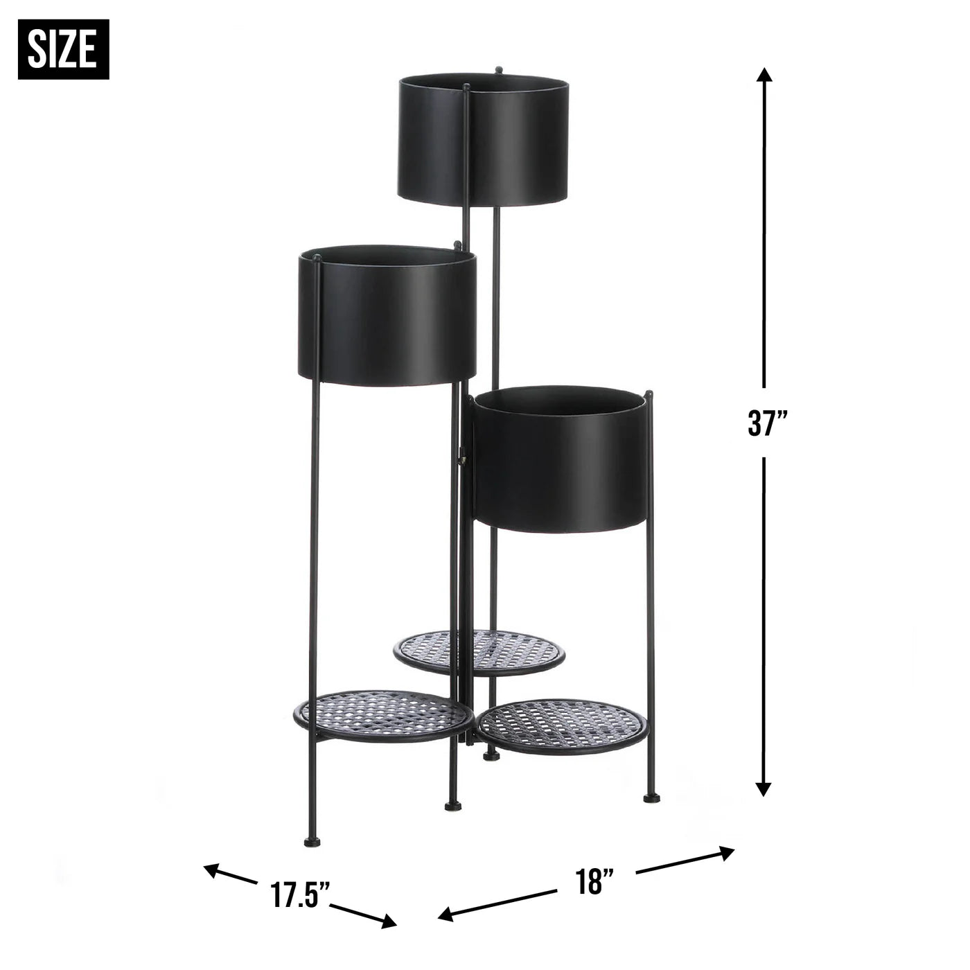 3-TIER BARREL BUCKET PLANT STAND