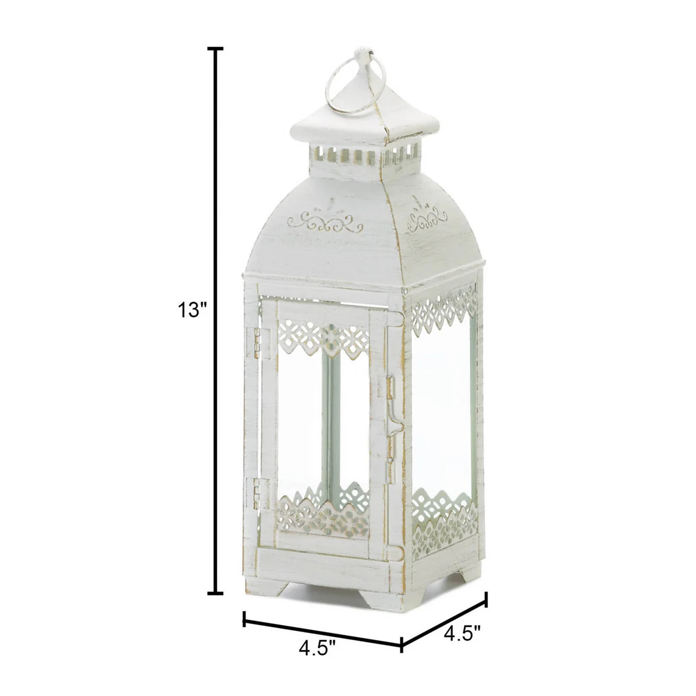 WHITE LACE VICTORIAN STYLE LANTERN