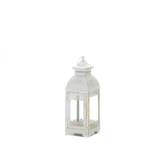 WHITE LACE VICTORIAN STYLE LANTERN