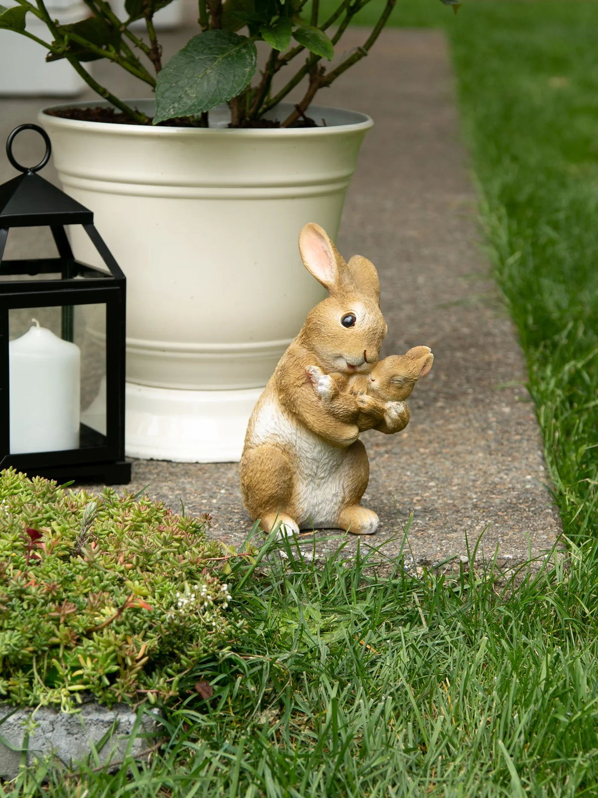 Mom & Baby Rabbit Figurine