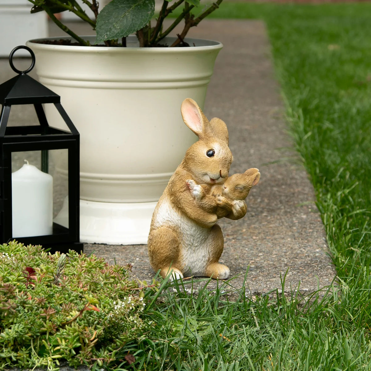 Mom & Baby Rabbit Figurine