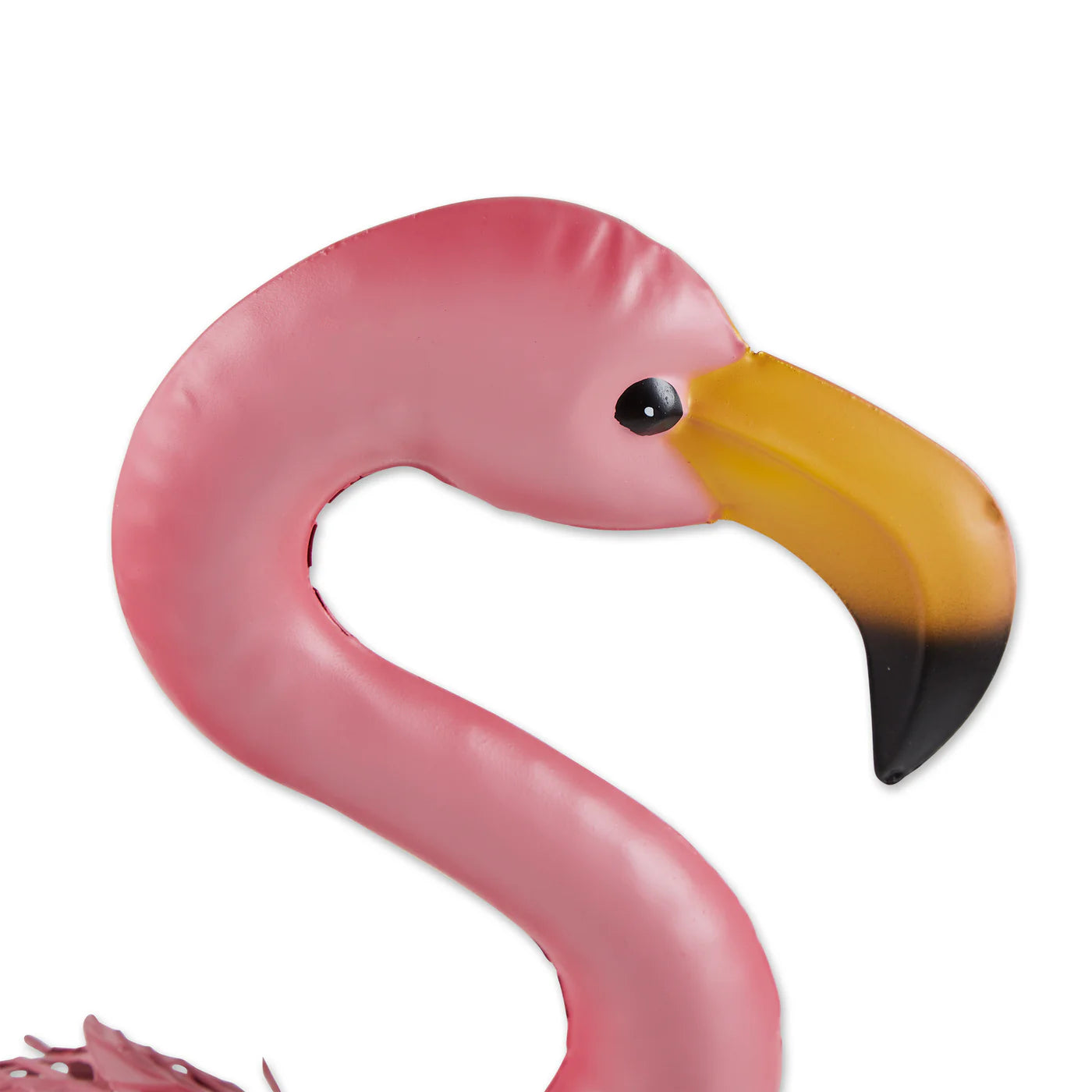 FLAMINGO STANDING TALL SOLAR METAL STATUE