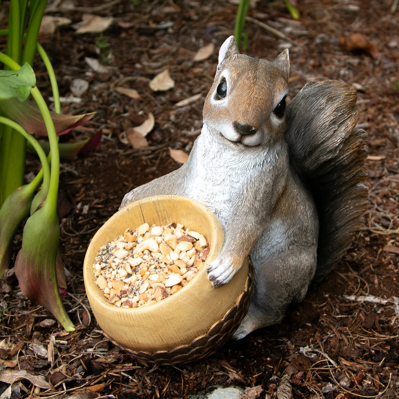 SQUIRREL AND ACORN BIRD FEEDER