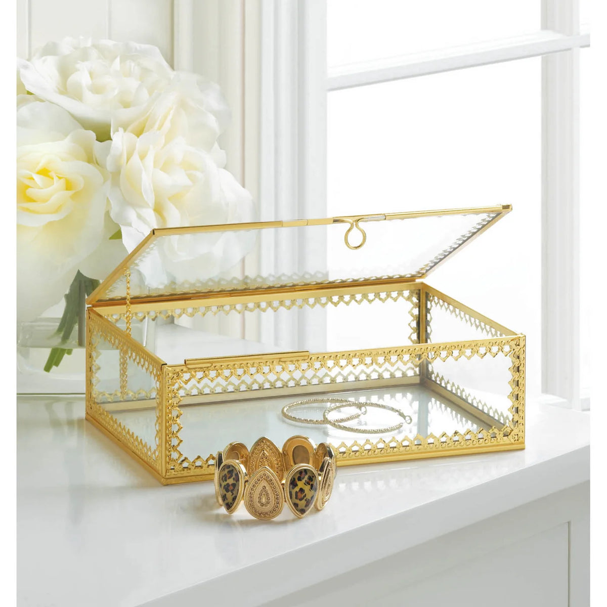 Gold Motif Jewelry Box