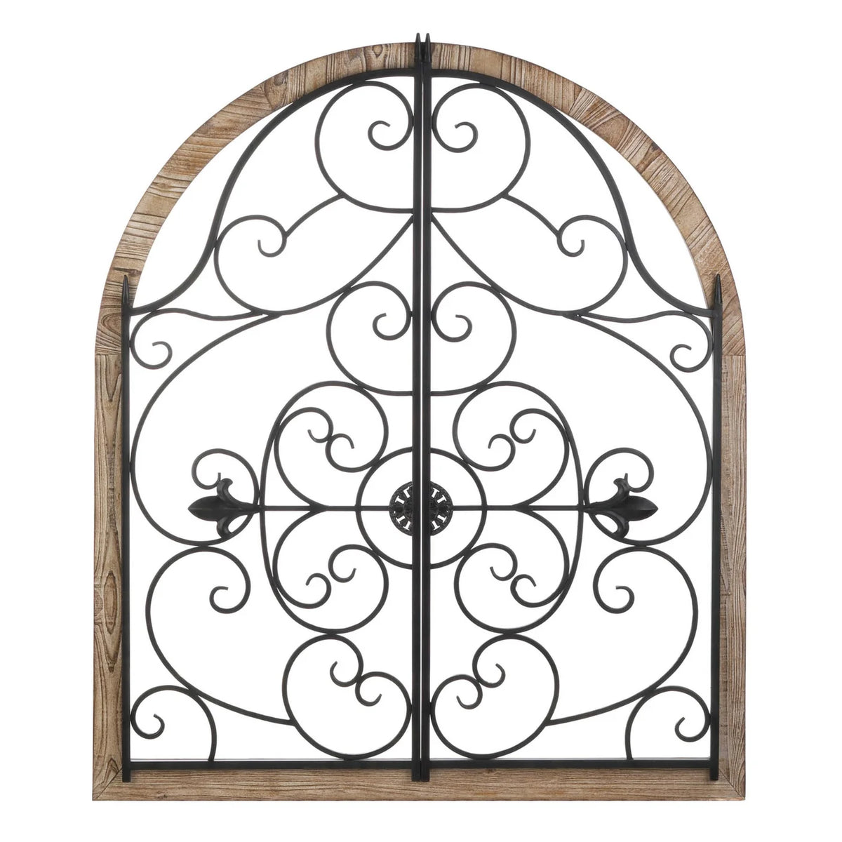 Arched Wood & Iron Wall Decor