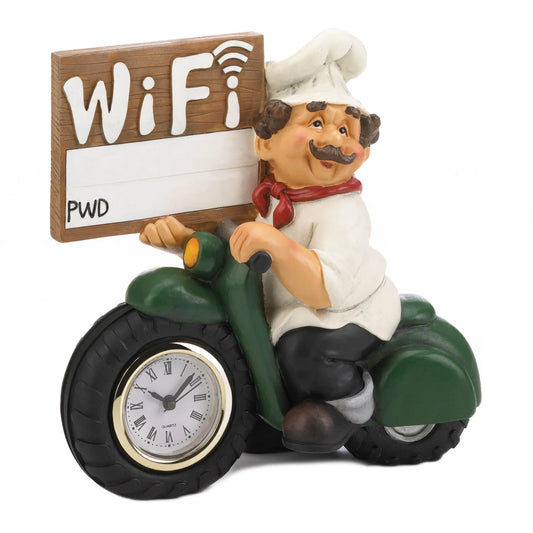 CHEF W/WIFI SIGN AND CLOCK