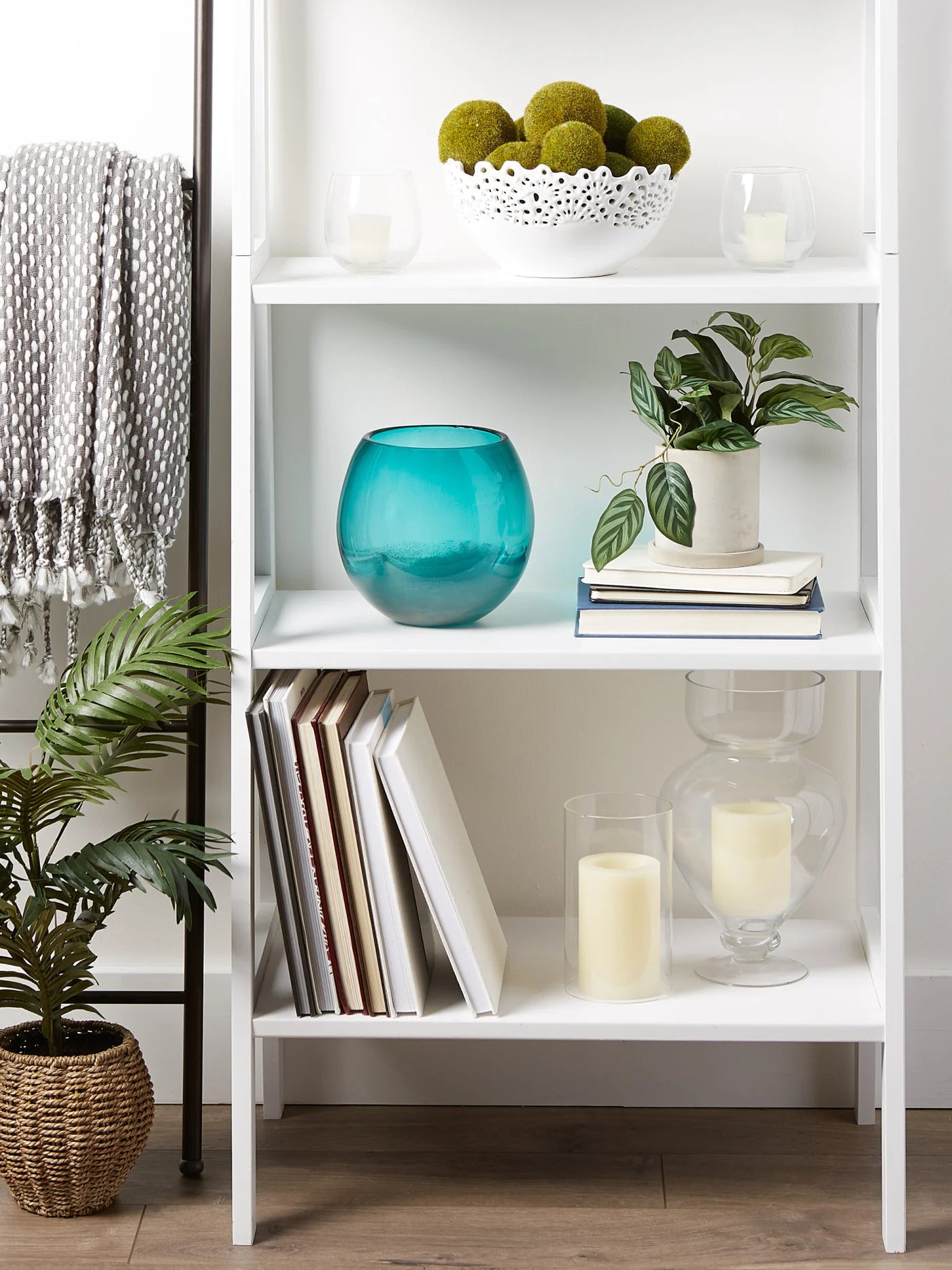Large Aqua Fishbowl Vase