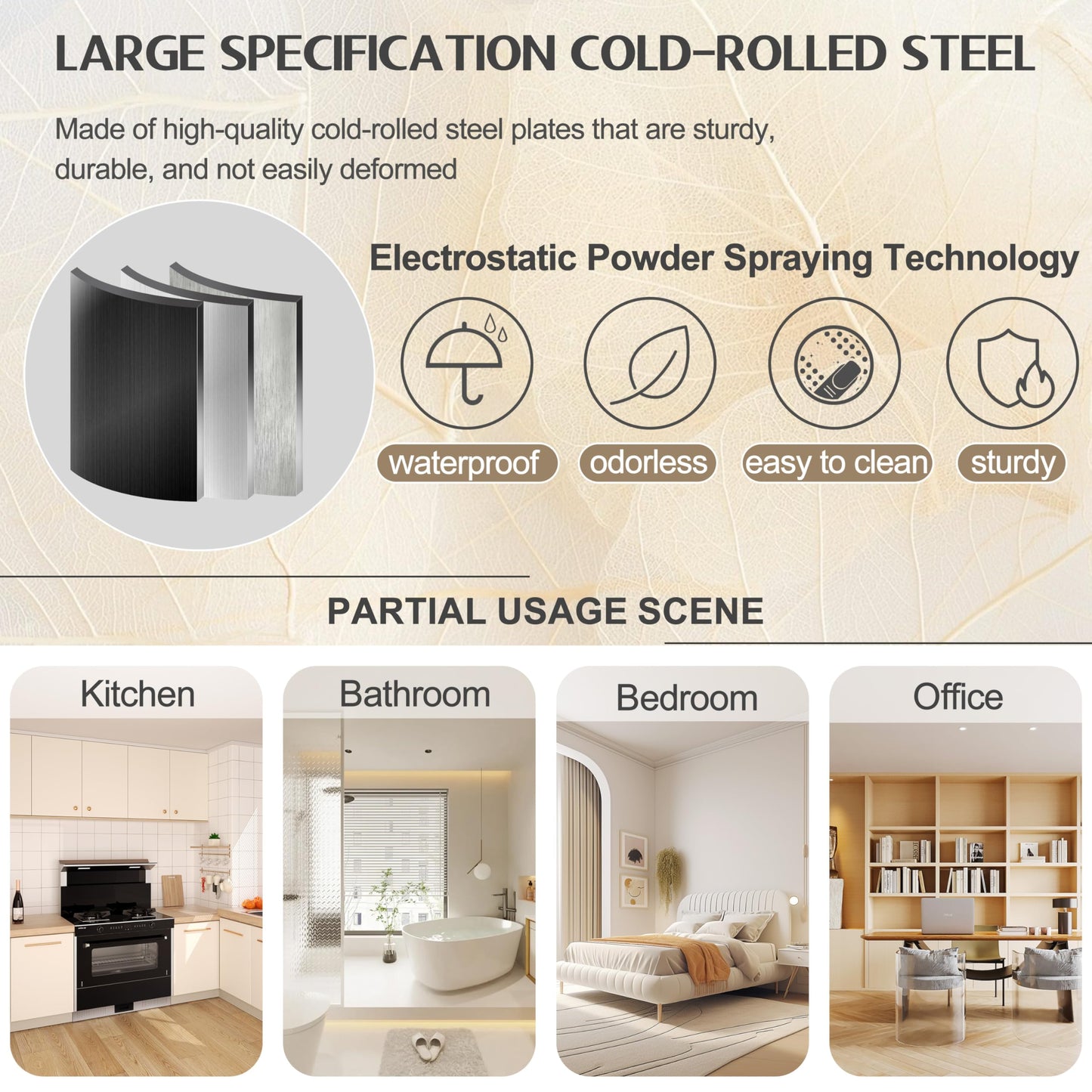 GAIOUS 71" Tall Metal Storage Cabinet with 2 Doors and 4 Adjustable Shelves, Kitchen Pantry Cabinet White Freestanding Cupboard, 5 Tier Multifunctional Steel Storage for Office, Kitchen, Dining Room