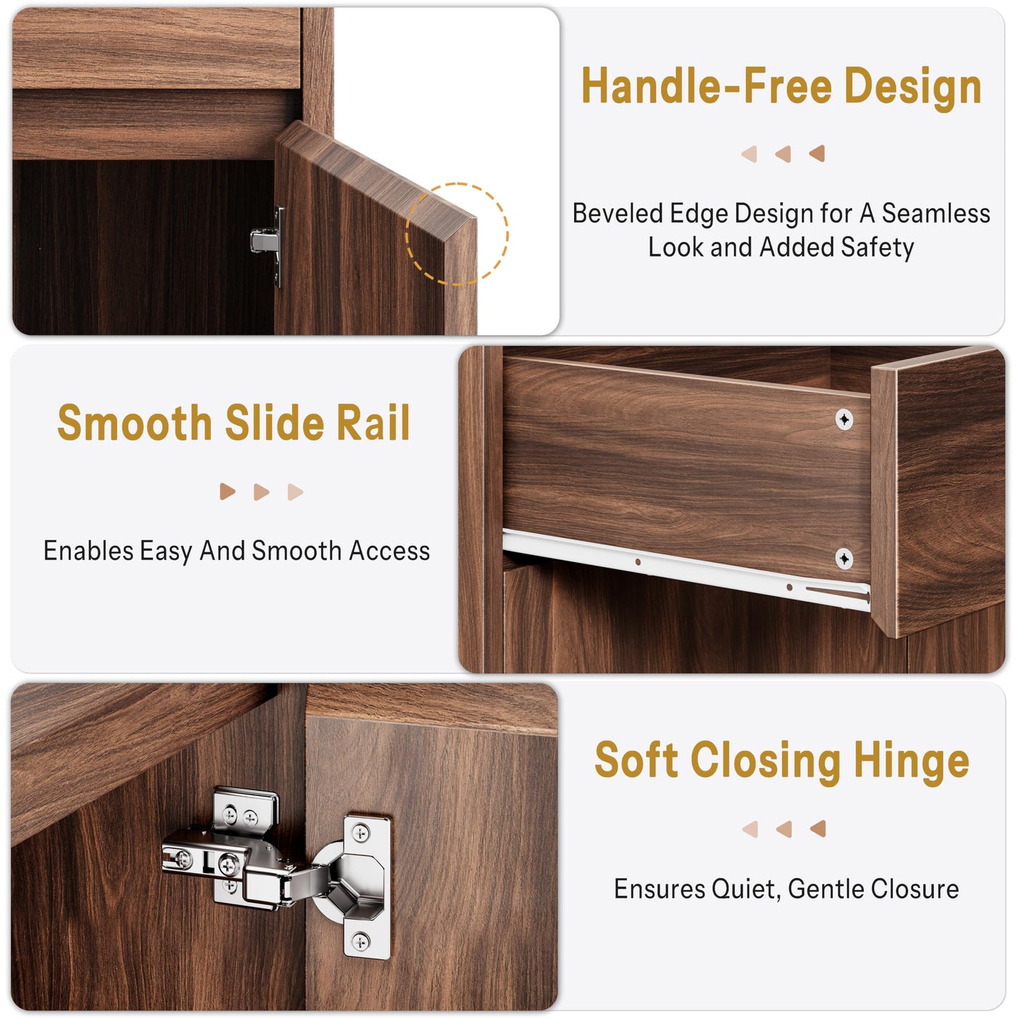 Kitchen Island with Storage, 47.2" Large Faux Marble Countertop Kitchen Island with 2 Drawers and Adjustable Shelves, Coffee Bar Station, Beveled Edge Door Cabinet, Dining Table for 2-4 People, Walnut