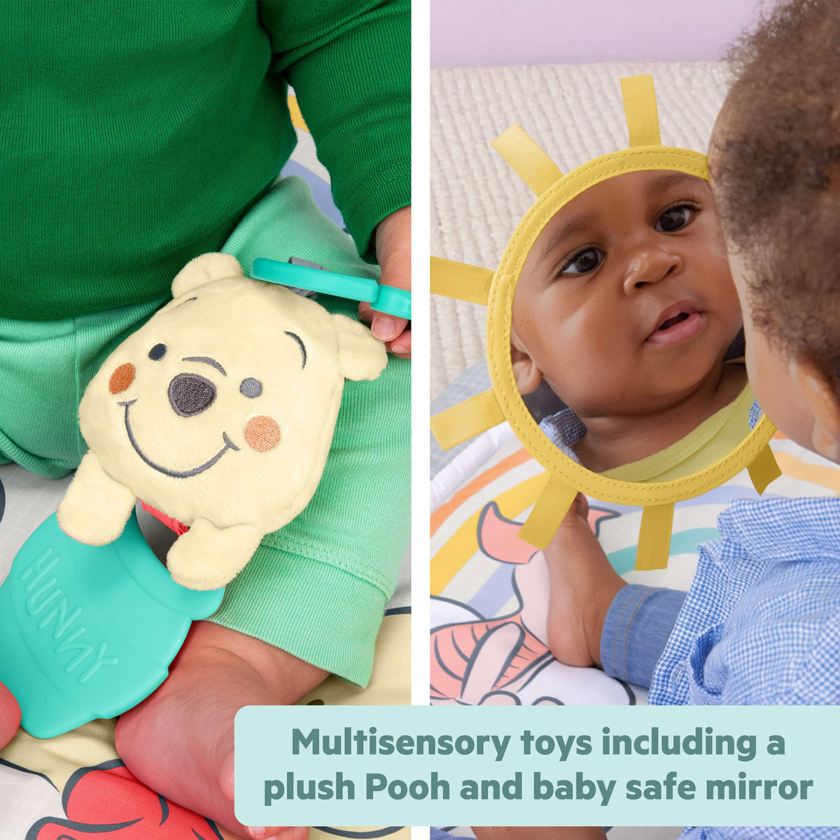 Bright Starts Baby Activity Gym with Two Toy Bars, Winnie the Pooh, Unisex Multi-Coloured