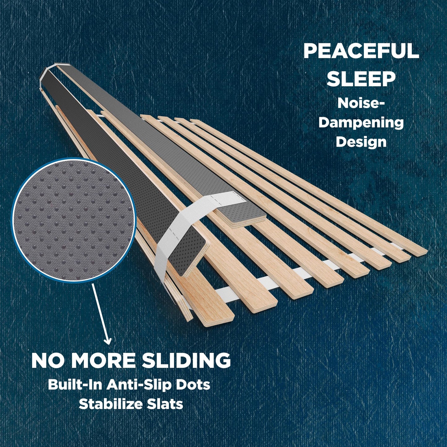 Meliusly SlatSure King Size Bunkie Board – Heavy Duty Vertical Bed Slats & Foldable Wooden Support Board for Sagging Mattress or Platform Bed Frame, Box Spring Alternative and Replacement