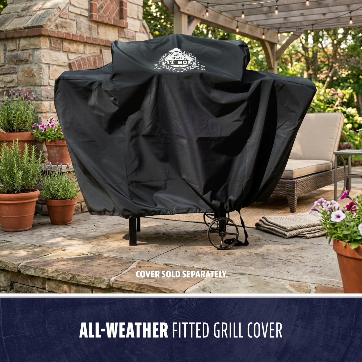 Pit Boss 440 Mahogany Series Wood Pellet Grill & Smoker with Flame Broiler and LED Digital Controller, 518-Sq. In. Cooking Space, 180°F to 500°F Temperature Range, 5 lb. Pellet Hopper, Brown