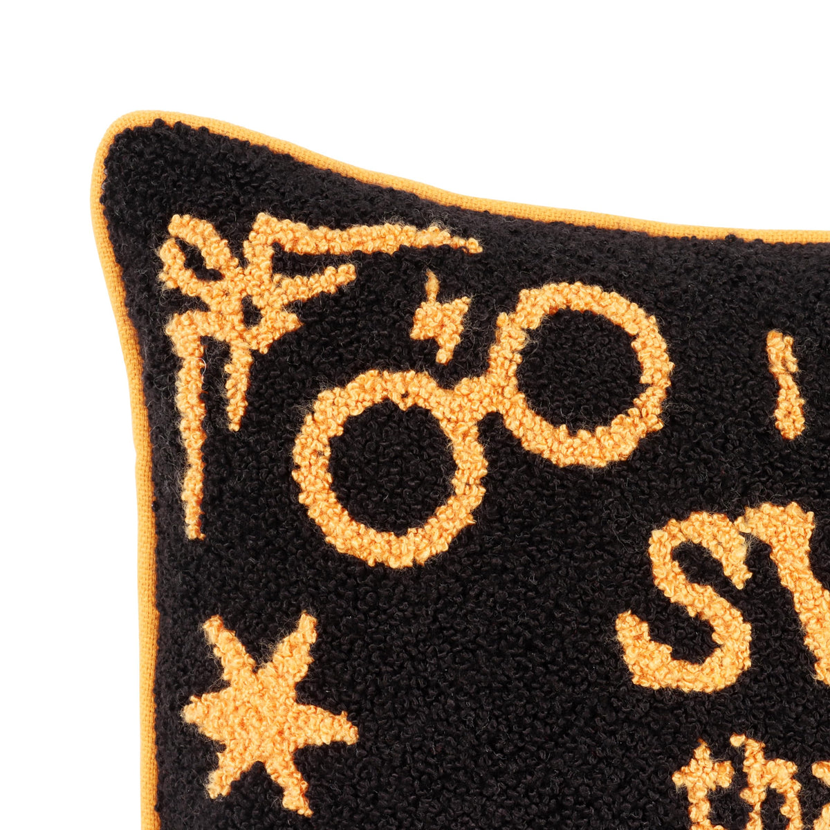 Jay Franco Needlepoint Decorative Pillow – 15 Inch Kids Ultra-Soft Stuffed Plushie & Cozy Throw Pillow, Official Licensed Product, Black - Harry Potter