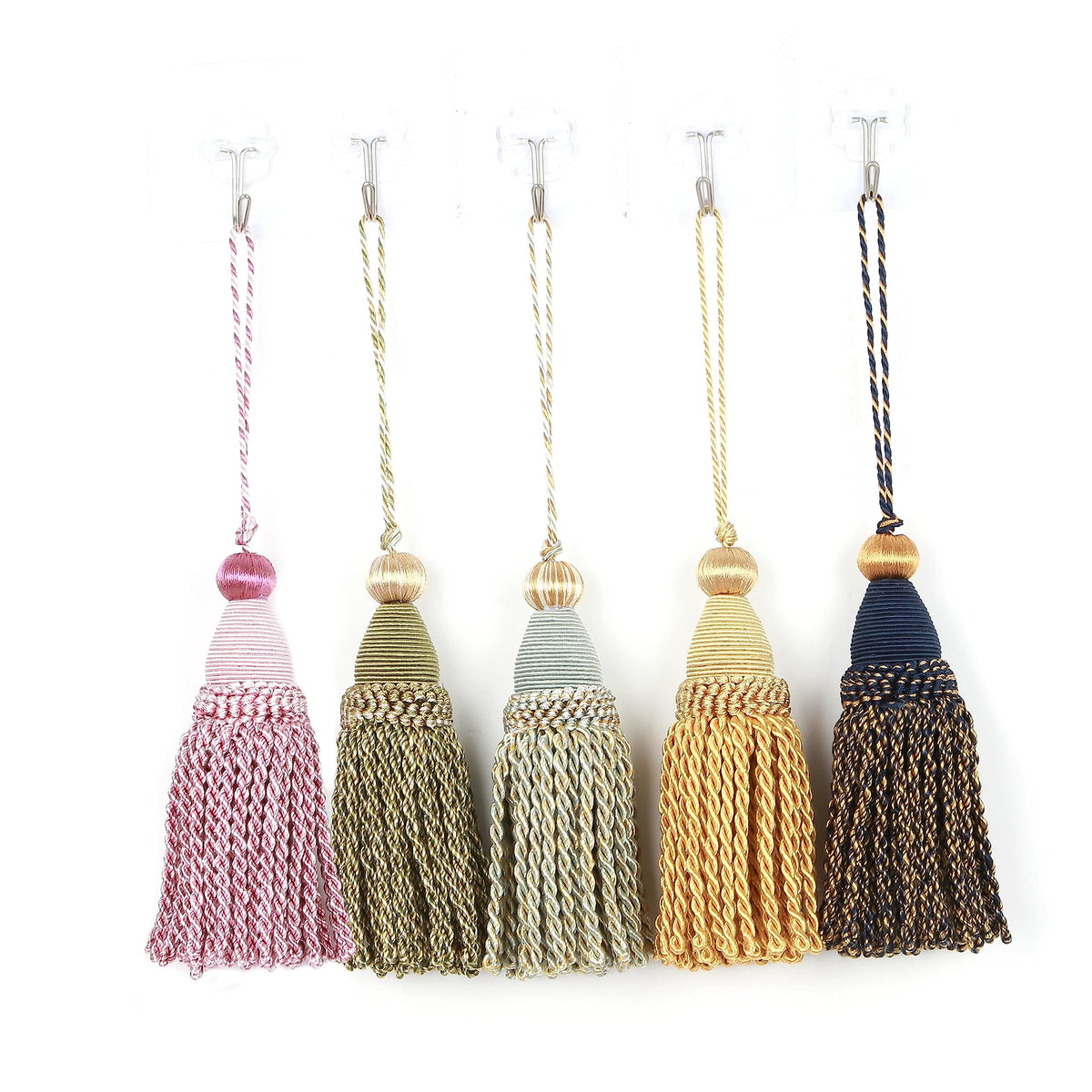 Fenghuangwu 2 Pcs 6" Large Key Tassel with 4.3" Loop Hand Crafted Tassels