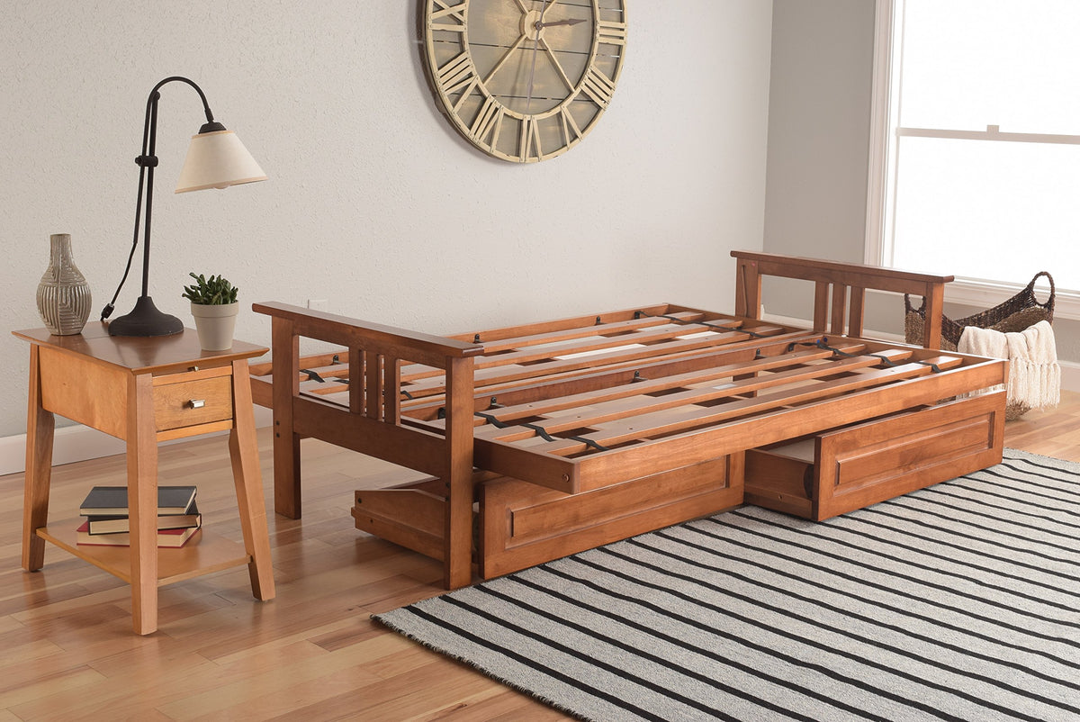 Kodiak Futons Monterey Futon Frame with Drawers, Included, Barbados