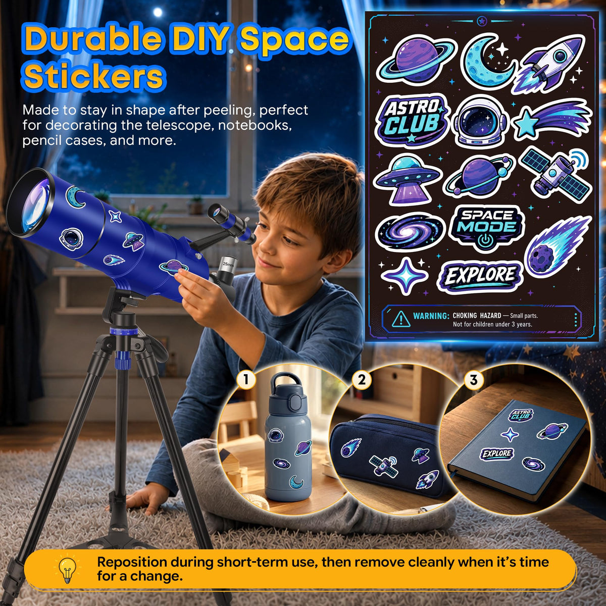 YENGUAN Telescope for Adults and Kids, 90mm Aperture 600 High-Powered